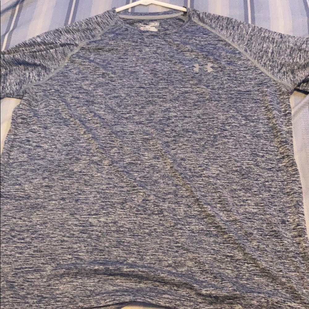 Under Armor navy and grey tee. Nothing damaged